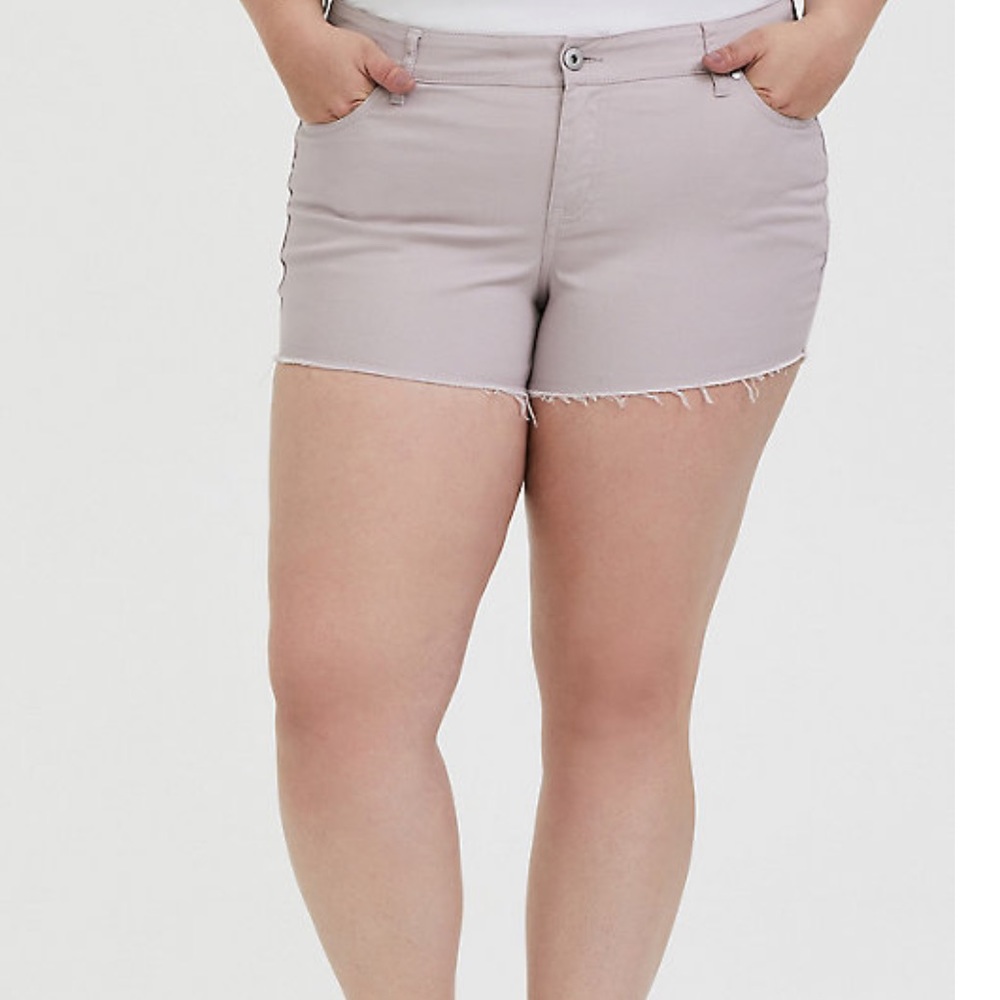 🆕 DENIM SHORT SHORT - VINTAGE STRETCH LILAC
